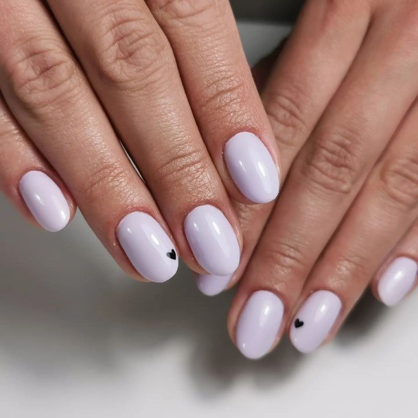 Artistic Violet Nail On Woman