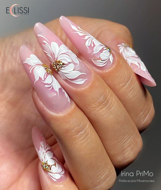 Artistic Wedding Nail On Woman