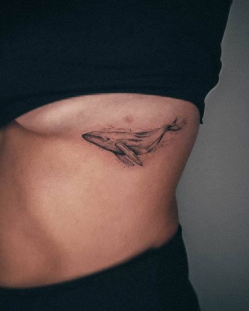 Artistic Whale Tattoo On Woman