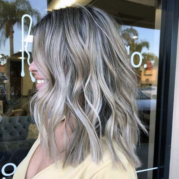 Ash Blonde Curls With Hints Of Purple Spring Hairstyles For Girls