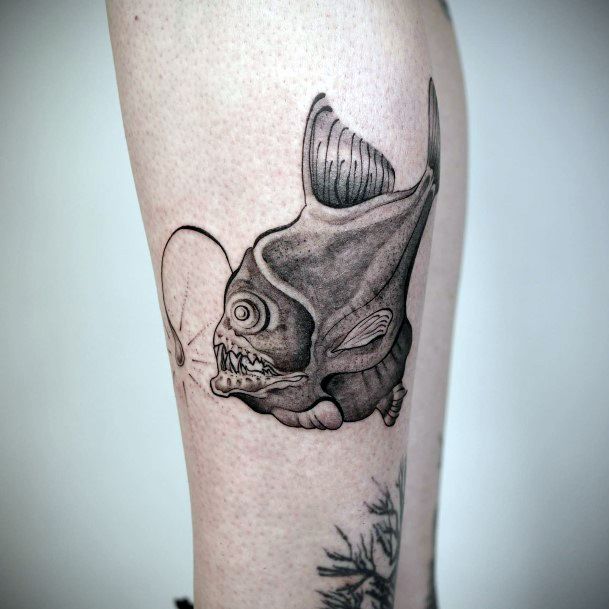 Astonishing Anglerfish Tattoo For Girls