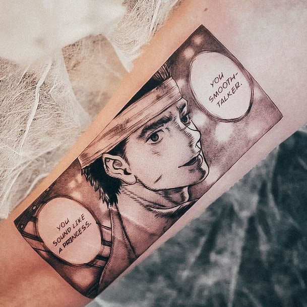 Astonishing Anime Tattoo For Girls