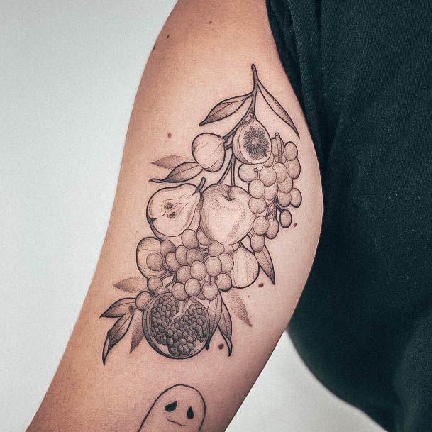 Astonishing Apple Tattoo For Girls