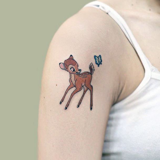 Astonishing Bambi Tattoo For Girls