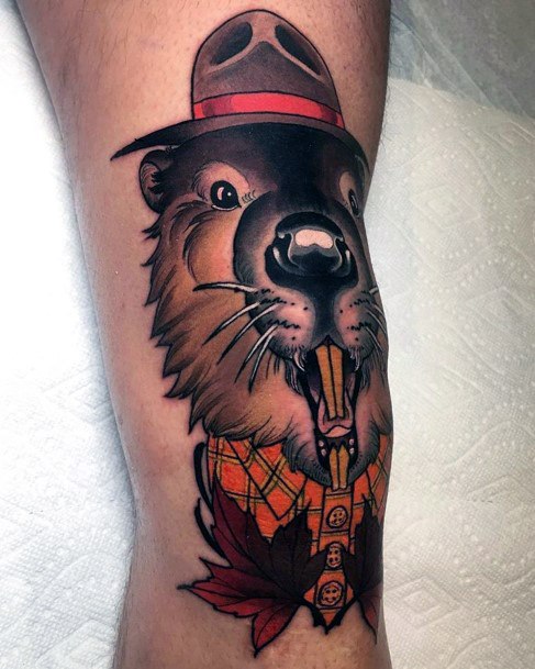 Astonishing Beaver Tattoo For Girls