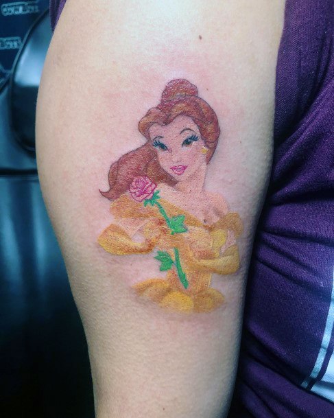 Astonishing Belle Tattoo For Girls