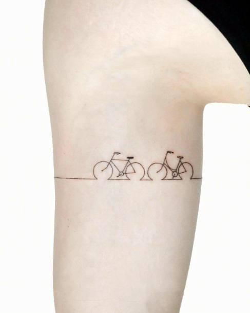 Astonishing Bicycle Tattoo For Girls