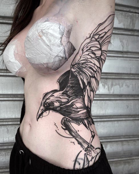 Astonishing Black Ink Tattoo For Girls