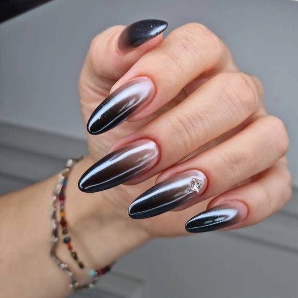 Astonishing Black Ombre Nail For Girls