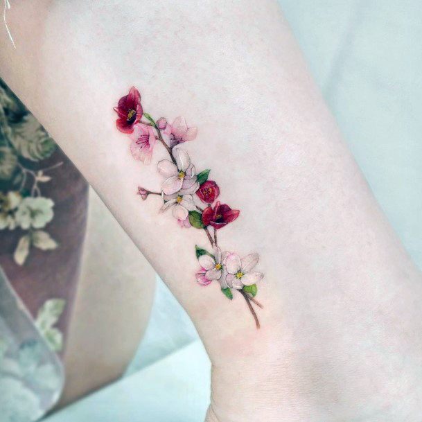 Astonishing Bouquet Tattoo For Girls