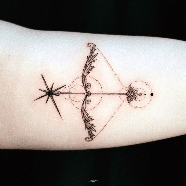 Astonishing Bow And Arrow Tattoo For Girls