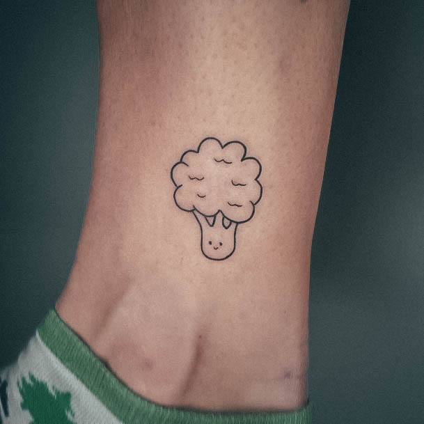 Astonishing Broccoli Tattoo For Girls