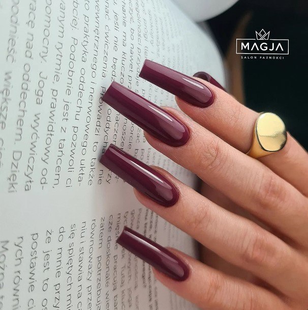 Astonishing Burgundy Nail For Girls