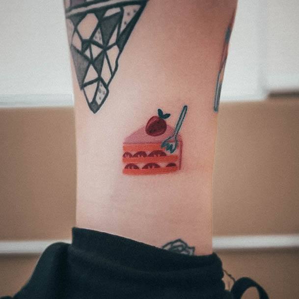 Astonishing Cake Tattoo For Girls