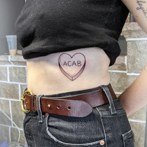 Astonishing Candy Heart Tattoo For Girls