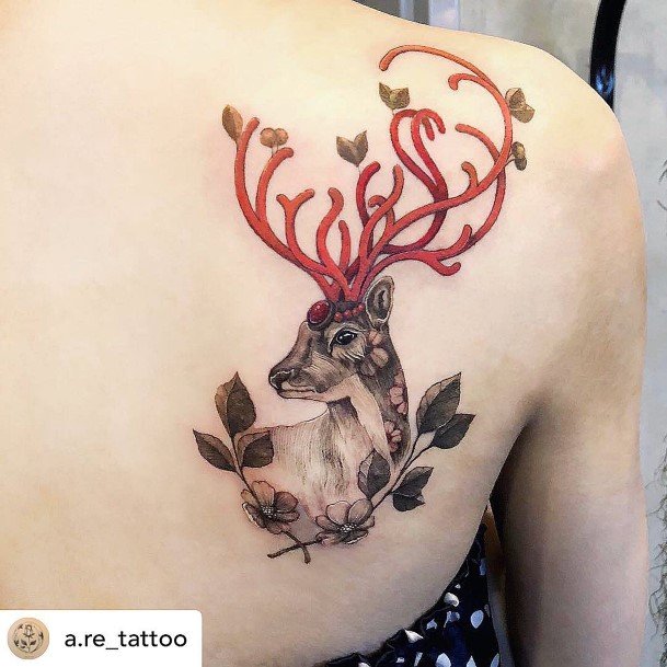 Top 100 Best Caribou Reindeer Tattoos For Women Animal Design Ideas