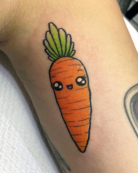 Astonishing Carrot Tattoo For Girls