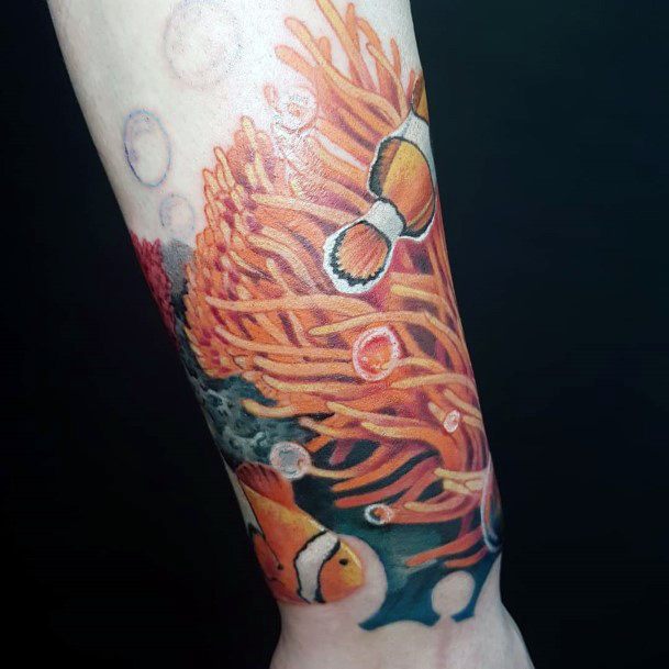 Astonishing Clown Fish Tattoo For Girls