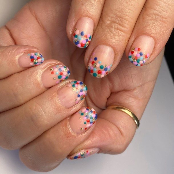 Astonishing Confetti Nail For Girls