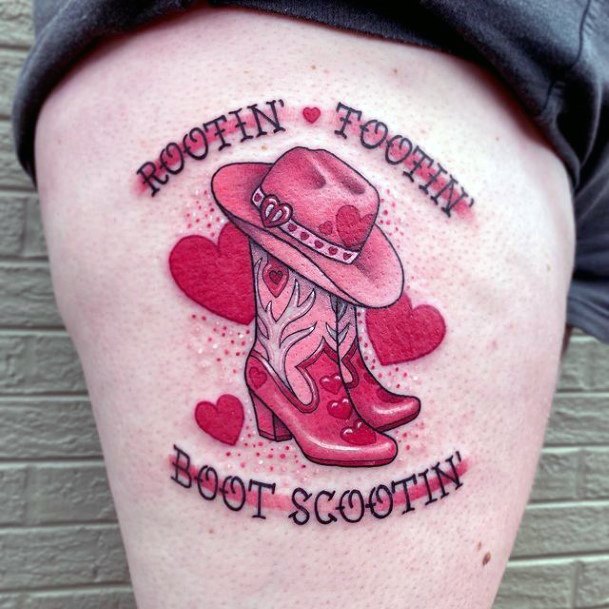 Astonishing Cowgirl Tattoo For Girls