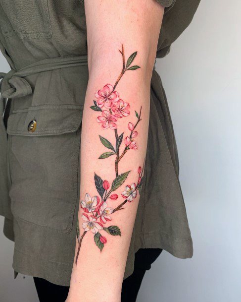 Astonishing Crabapple Tattoo For Girls