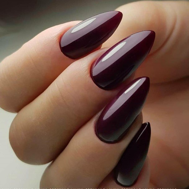 Astonishing Dark Brown Nail For Girls