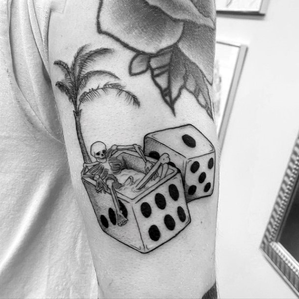 Astonishing Dice Tattoo For Girls