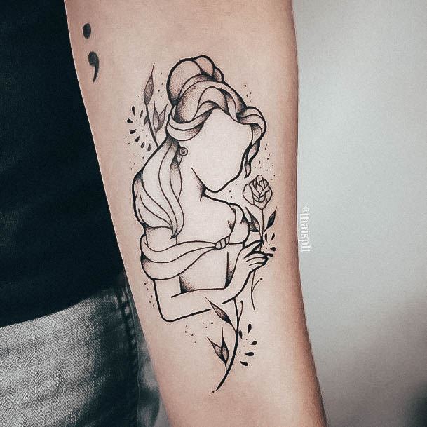 Astonishing Disney Tattoo For Girls Belle