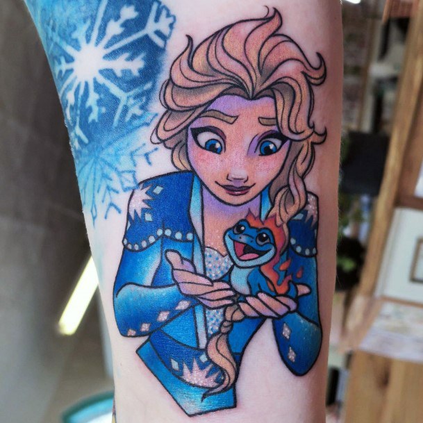 Astonishing Elsa Tattoo For Girls