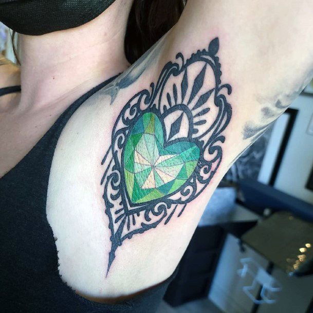 Astonishing Emerald Tattoo For Girls