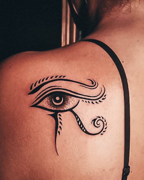 Astonishing Eye Of Horus Tattoo For Girls