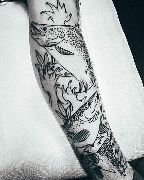 Astonishing Fishing Tattoo For Girls