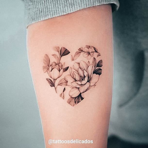 Astonishing Floral Tattoo For Girls