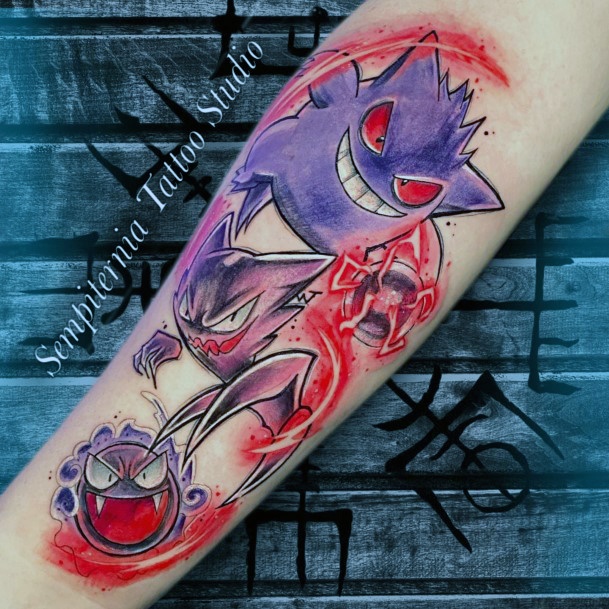 Astonishing Gengar Tattoo For Girls