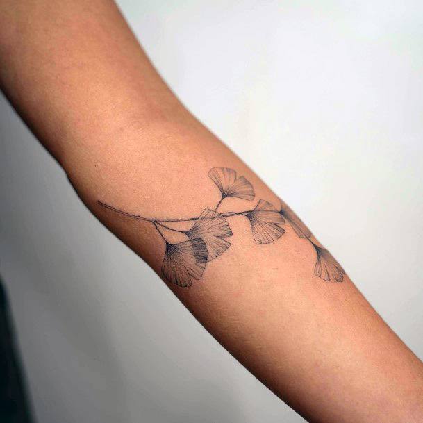 Astonishing Ginkgo Tattoo For Girls
