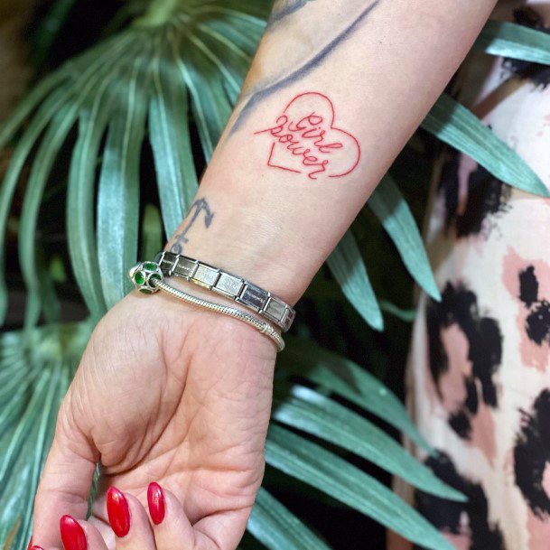 Astonishing Girl Power Tattoo For Girls