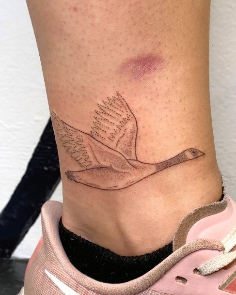 Astonishing Goose Tattoo For Girls