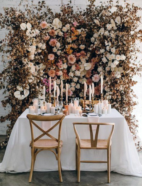 Astonishing Gorgeous Flower Wall Backdrop Wedding On October Ideas