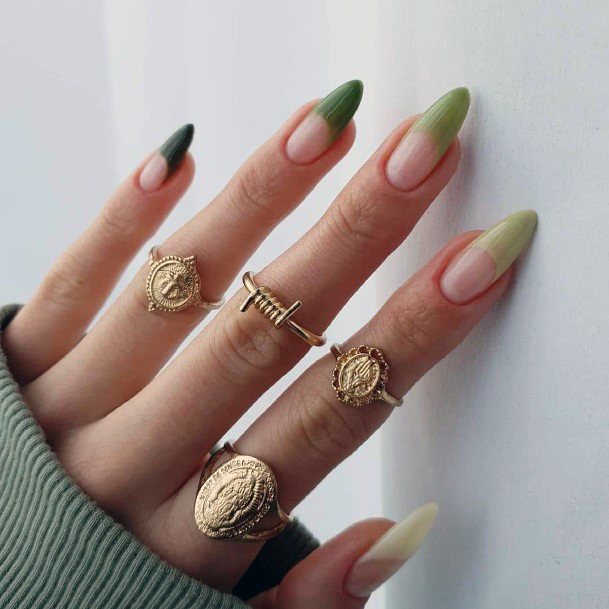 Astonishing Green Dress Nail For Girls