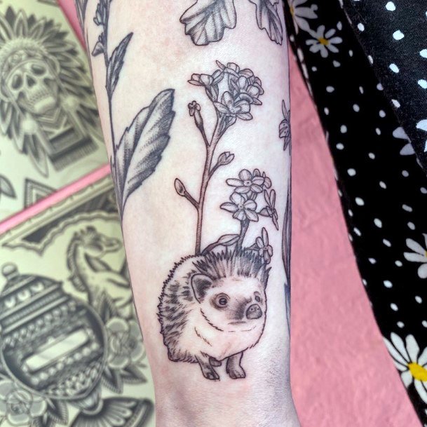 Astonishing Hedgehog Tattoo For Girls