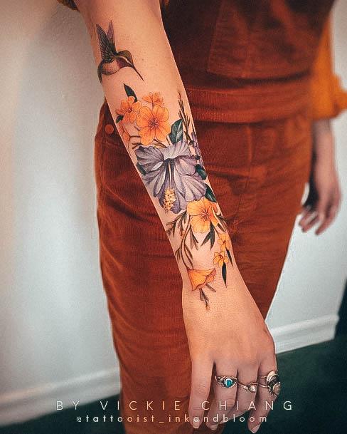 Astonishing Hibiscus Tattoo For Girls