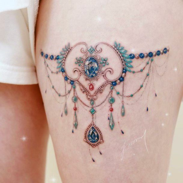 Astonishing Jewelry Tattoo For Girls