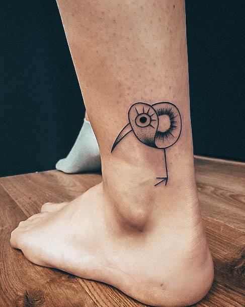 Astonishing Kiwi Bird Tattoo For Girls