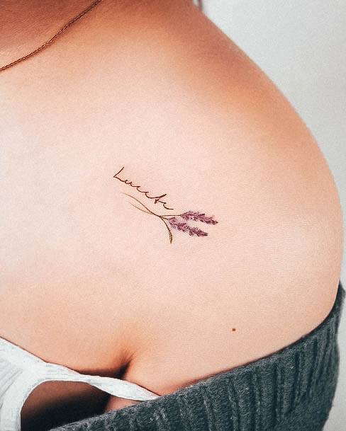 Astonishing Lavender Tattoo For Girls