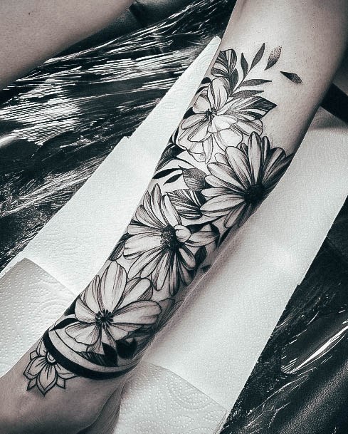 Astonishing Leg Sleeve Tattoo For Girls