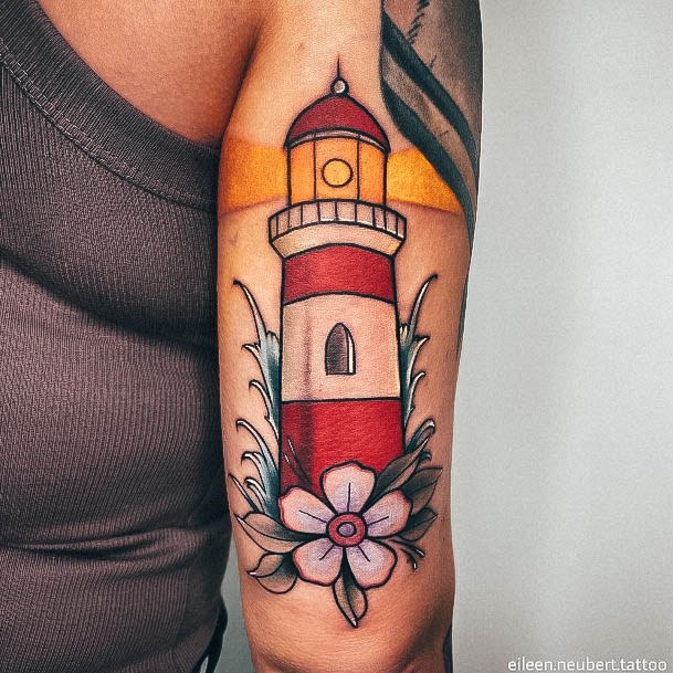 Astonishing Lighthouse Tattoo For Girls