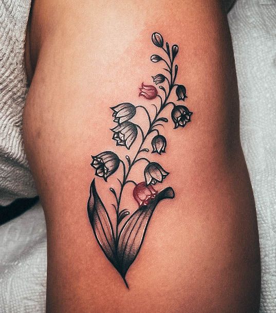 Astonishing Lily Of The Valley Tattoo For Girls