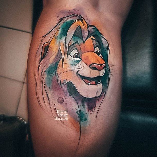 Astonishing Lion King Tattoo For Girls