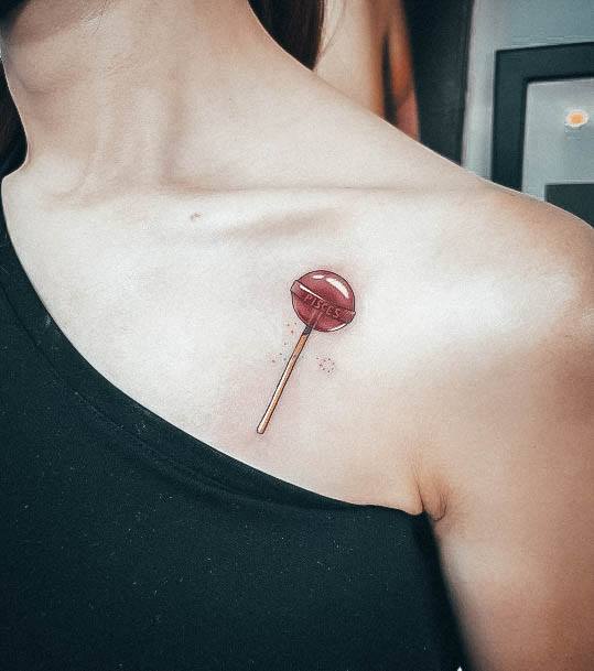 Astonishing Lollipop Tattoo For Girls