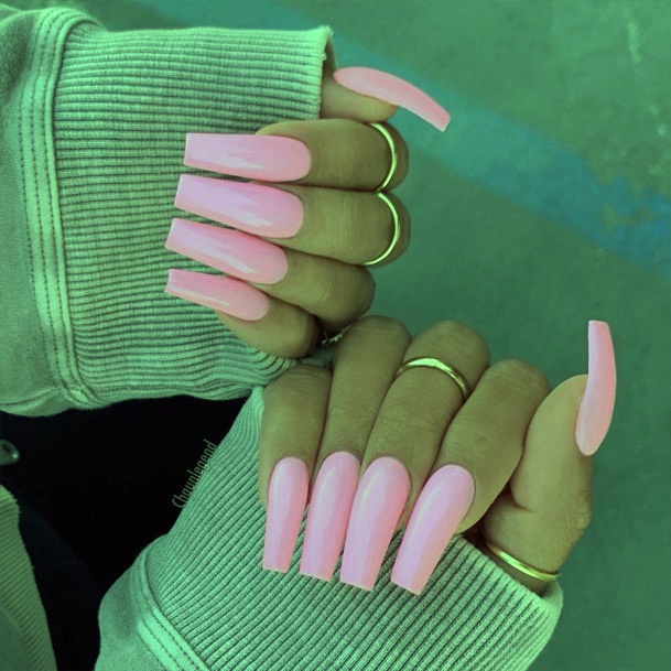 Astonishing Long Pink Nail For Girls